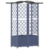 Lit Élevé avec Treillis et Toit Gris 122 x 40 x 138 cm PP 644927644927