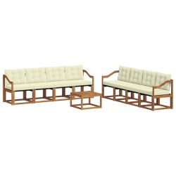 Ensemble de canapés d'extérieur 9 pcs Naturel et Crème 644952644952
