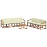 Ensemble de canapés d'extérieur 9 pcs Naturel et Crème 644952644952