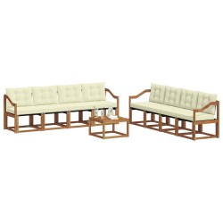 Ensemble de canapés d'extérieur 9 pcs Naturel et Crème 644952644952