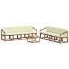 Ensemble de canapés d'extérieur 9 pcs Naturel et Crème 644952644952