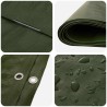 Bâche avec œillets Vert 4 x 6 m 260 gsm PE 644966644966