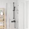 Ensemble de Système de Douche Noir 100 cm Acier inoxydable 644972644972