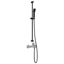 Ensemble de Système de Douche Noir 100 cm Acier inoxydable 644972644972