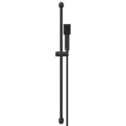 Ensemble de Système de Douche Noir 100 cm Acier inoxydable 644972644972