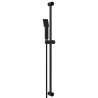 Ensemble de Système de Douche Noir 100 cm Acier inoxydable 644972644972
