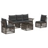 Ensemble de canapé de jardin 6 pcs Gris polyrotin 644975644975