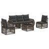 Ensemble de canapé de jardin 6 pcs Gris et Gris foncé polyrotin 644987644987
