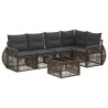 Ensemble de canapé de jardin 6 pcs Gris et Gris foncé polyrotin 644990644990