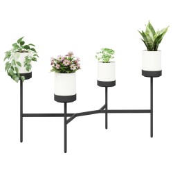 Stand à fleurs Blanc 125 x 55 x 81 cm PP et Acier 645001645001