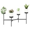 Stand à fleurs Blanc 125 x 55 x 81 cm PP et Acier 645001645001