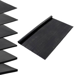Tapis de sol Noir 1,2 x 5 m Caoutchouc 645004645004