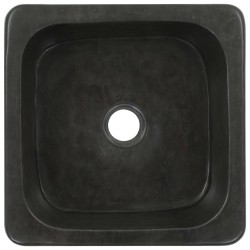 Évier 30x30x15 cm Pierre de rivière Noir 645008645008