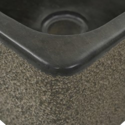 Évier 30x30x15 cm Pierre de rivière Noir 645008645008