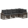 Ensemble de canapé de jardin 5 pcs Gris et Gris foncé polyrotin 645017645017