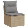 Ensemble de canapé de jardin 6 pcs avec coussins en rotin synthétique beige 645019645019