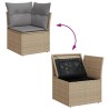 Ensemble de canapé de jardin 6 pcs avec coussins en rotin synthétique beige 645019645019