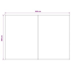 Toile de rechange pour auvent Jaune et blanc 500 × 350 cm 645026645026