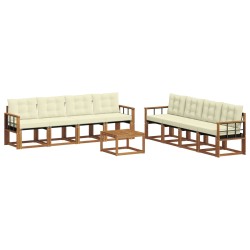 Ensemble de canapés d'extérieur 9 pcs Naturel et Crème 645041645041