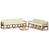Ensemble de canapés d'extérieur 9 pcs Naturel et Crème 645041645041