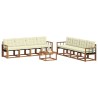 Ensemble de canapés d'extérieur 9 pcs Naturel et Crème 645041645041