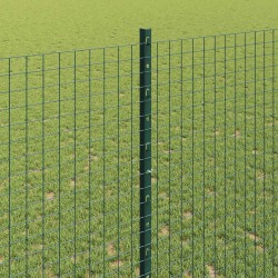 Clôture en fil soudé avec poteaux 10 x 1,4 m Vert Maille 645048645048