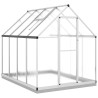 Serre avec cadre de base argenté 224x169x202 cm aluminium 645051645051