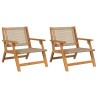 Mobilier de jardin 2 pcs Beige 67 x 78 x 73 cm 645054645054