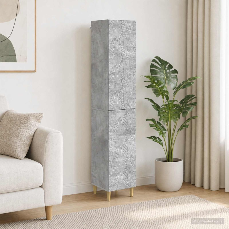 Ensemble de Meubles 2 pcs Gris béton Bois d'ingénierie 645056645056