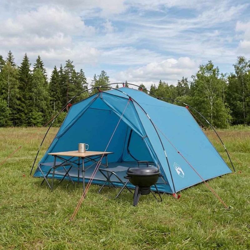 Tente tunnel Bleu 4 personnes Polyester 185T avec revêtement PU 645059645059