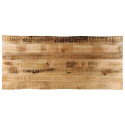 Dessus de table bord vivant 140x60x3,8 cm bois de manguier brut 645063645063