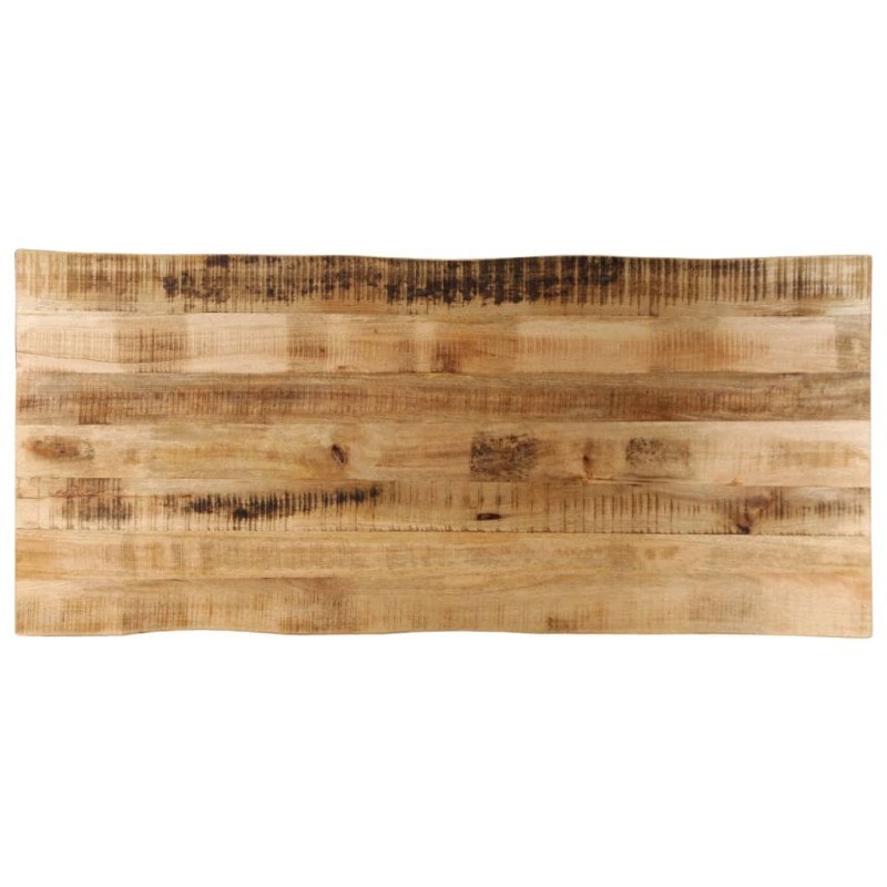 Dessus de table bord vivant 140x60x3,8 cm bois de manguier brut 645063645063