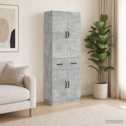 Ensemble de Meubles 2 pcs Gris béton Bois d'ingénierie 645069645069