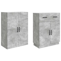 Ensemble de Meubles 2 pcs Gris béton Bois d'ingénierie 645069645069