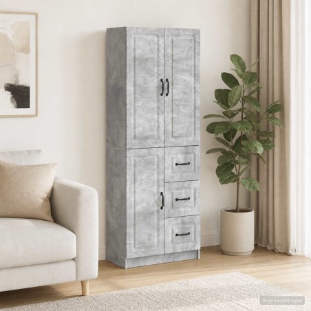 Ensemble de Meubles 2 pcs Gris béton Bois d'ingénierie 645072645072