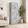 Ensemble de Meubles 2 pcs Gris béton Bois d'ingénierie 645072645072