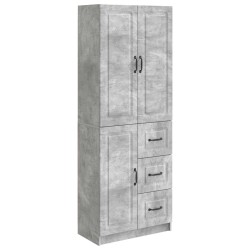 Ensemble de Meubles 2 pcs Gris béton Bois d'ingénierie 645072645072