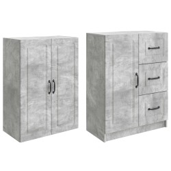 Ensemble de Meubles 2 pcs Gris béton Bois d'ingénierie 645072645072