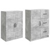 Ensemble de Meubles 2 pcs Gris béton Bois d'ingénierie 645072645072