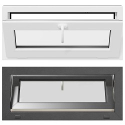 Fenêtre de sous-sol RISOR 90 x 40 cm PVC et verre Anthracite 645080645080
