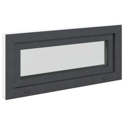 Fenêtre de sous-sol RISOR 90 x 40 cm PVC et verre Anthracite 645080645080