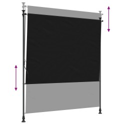 Store Roulant Extérieur Noir 100 x 270 cm 645081645081