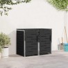Stockage de bac à déchets for 2 Bins 240L Acier inoxydable Noir 645092645092