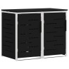 Stockage de bac à déchets for 2 Bins 240L Acier inoxydable Noir 645092645092