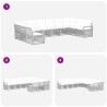 Ensemble de canapé de jardin 10 pcs Noir polyrotin 645096645096