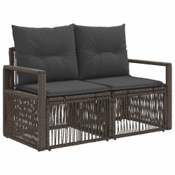Ensemble de canapé de jardin 4 pcs Gris polyrotin 645099645099