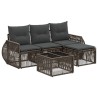 Ensemble de canapé de jardin 5 pcs Gris et Gris foncé polyrotin 645100645100