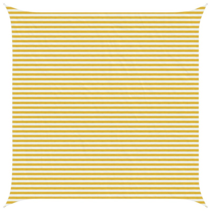 Voile d'ombre Jaune et blanc 5 x 5 m HDPE 645120645120
