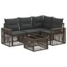 Ensemble de canapé de jardin 5 pcs Gris et Gris foncé polyrotin 645127645127