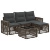Ensemble de canapé de jardin 5 pcs Gris et Gris foncé polyrotin 645128645128